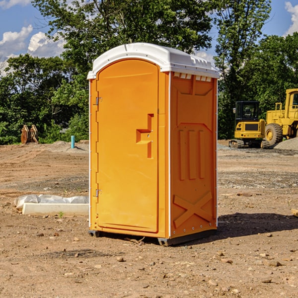 how often are the porta potties cleaned and serviced during a rental period in Brookfield